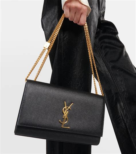 ysl monogramme sl kate satchel bag black|KATE SMALL TASSEL IN CROCODILE.